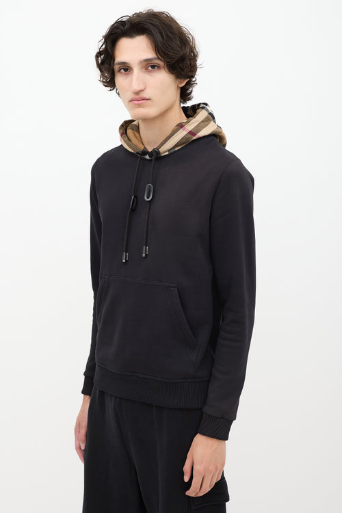 Burberry Black 
Brown Nova Check Hoodie