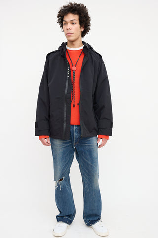 Burberry Black Bungee Cord Jacket