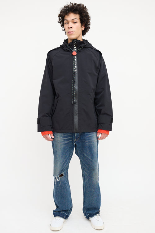 Burberry Black Bungee Cord Jacket