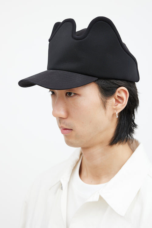 Burberry Black Cotton Crown Hat