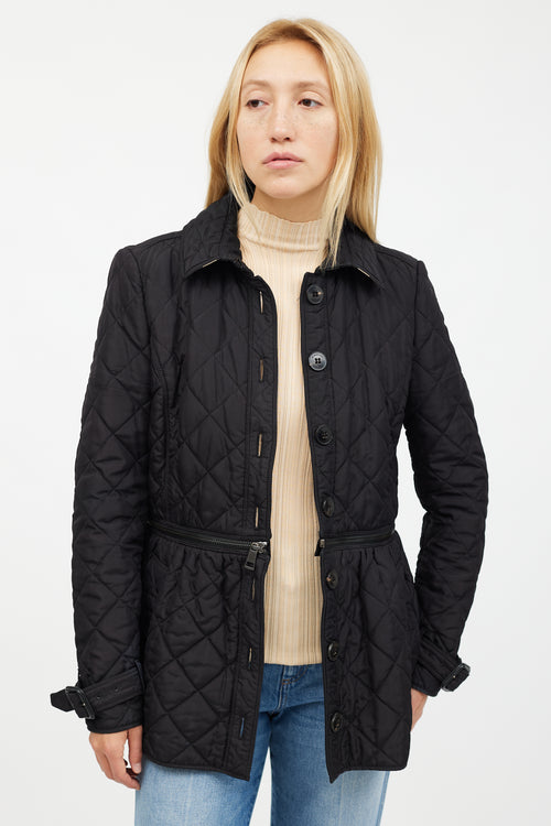 Burberry Black Detachable Quilted Jacket