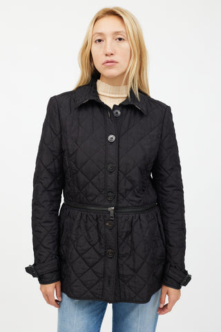 Burberry Black Detachable Quilted Jacket