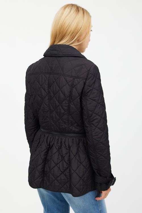 Burberry Black Detachable Quilted Jacket