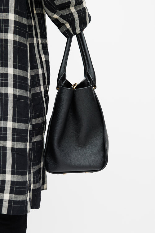 Burberry Black 
Gold Buckle Tote Bag