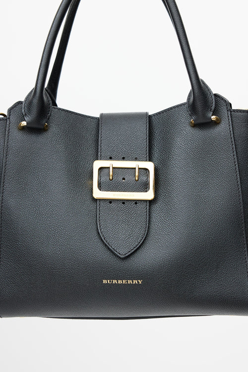 Burberry Black 
Gold Buckle Tote Bag