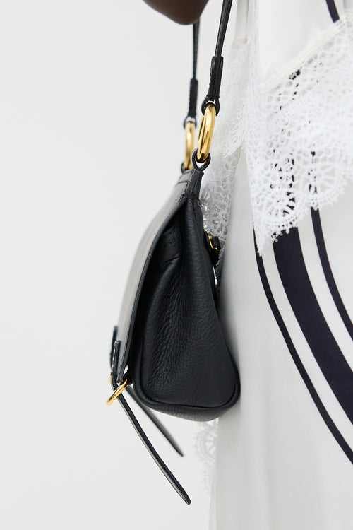 Burberry Black Leather Baby Bridle Crossbody Bag