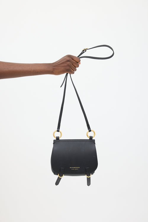 Burberry Black Leather Baby Bridle Crossbody Bag