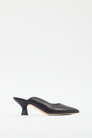 Burberry Black Leather Holme Mule