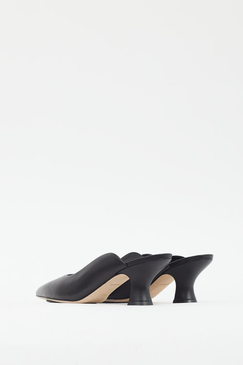 Burberry Black Leather Holme Mule