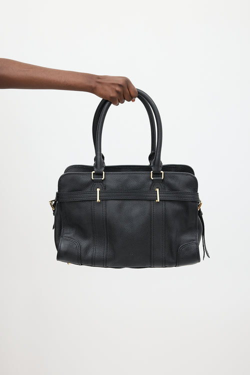 Burberry Black Leather Tote Bag