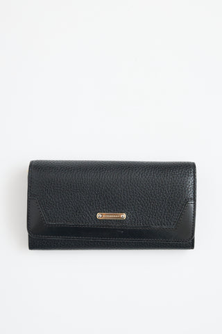 Burberry Leather Continental Long Wallet