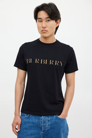 Burberry Black 
Multicolour Nova Check Logo T-Shirt