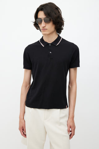 Burberry Black 
Multicolour Stripe Polo