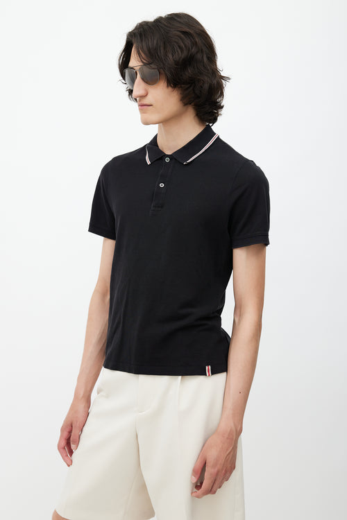 Burberry Black 
Multicolour Stripe Polo