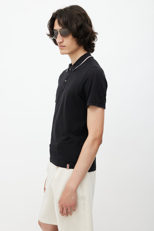 Burberry Black 
Multicolour Stripe Polo