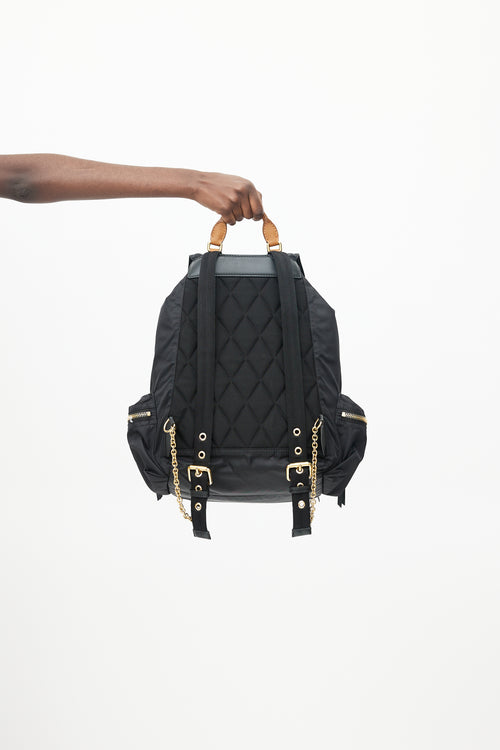 Burberry Black Nylon Rucksack Backpack