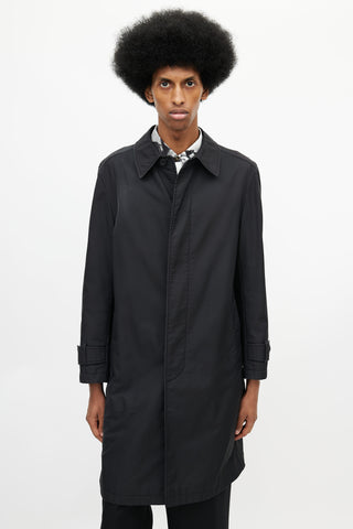 Burberry Black Nylon Trench Coat