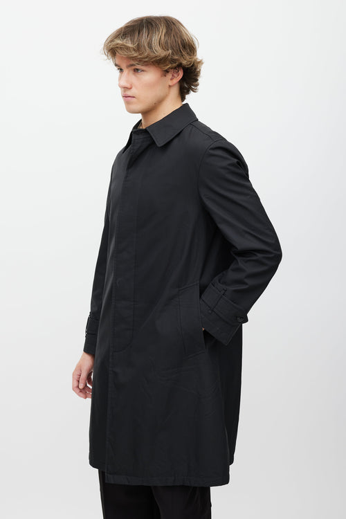 Burberry Black Nylon Trench Coat