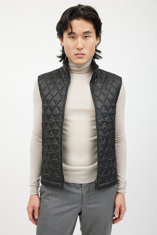 Burberry Black Quilted Nylon Vest