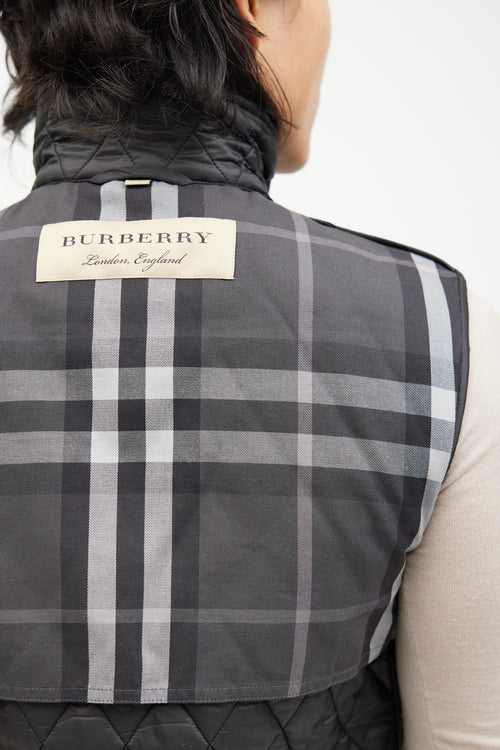 Burberry Black Quilted Nylon Vest