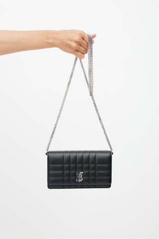 Burberry Black 
Silver Quilted Lola Shoulder Bag