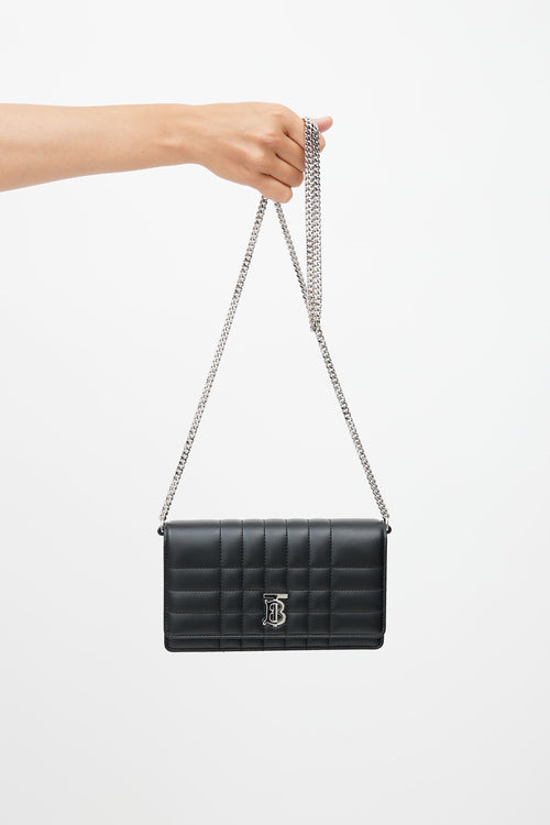 Burberry Black 
Silver Quilted Lola Shoulder Bag