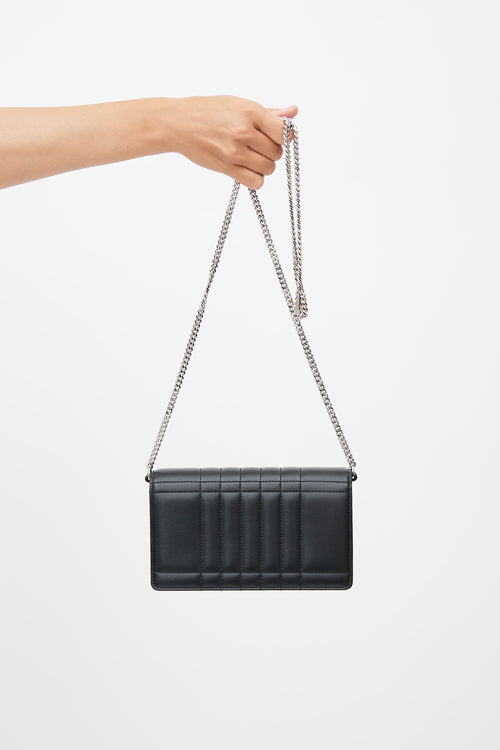 Burberry Black 
Silver Quilted Lola Shoulder Bag