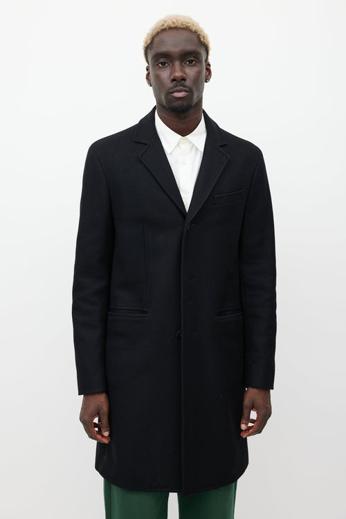 Burberry Black Wool Three Pocket Coat