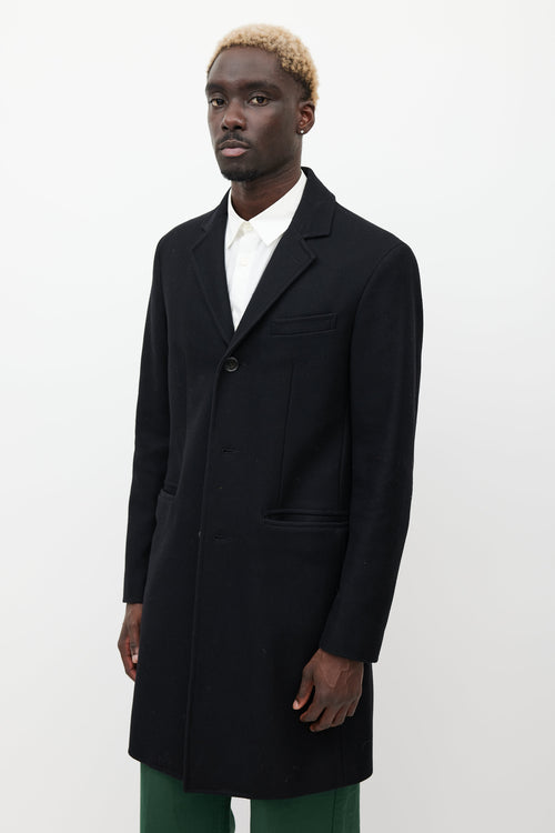 Burberry Black Wool Three Pocket Coat