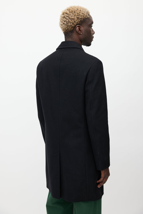 Burberry Black Wool Three Pocket Coat