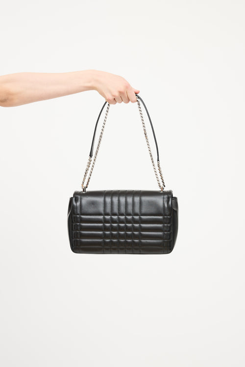 Burberry Black Leather Quilted Lola Bag