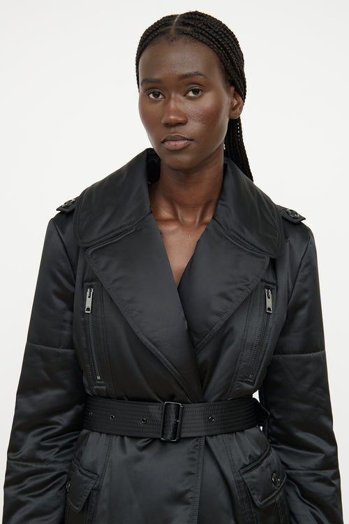 Burberry Black Nylon Collared Jacket