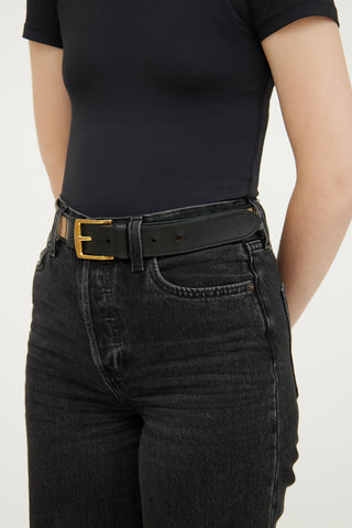 Burberry Black Vintage Check Buckle Belt