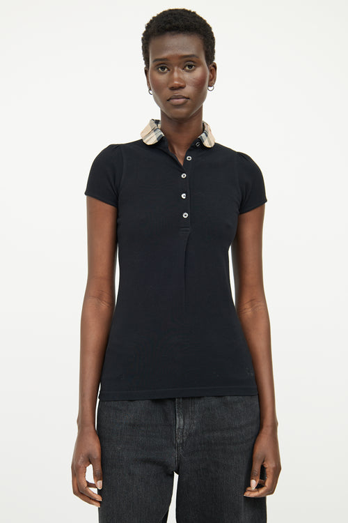 Burberry Black Nova Check Polo