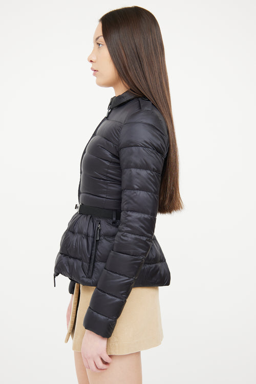 Burberry Black Belted Puffer Jacket