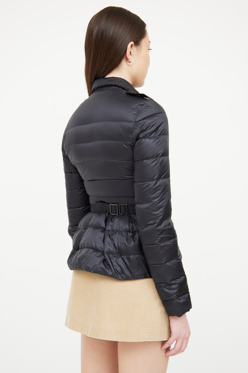 Burberry Black Belted Puffer Jacket