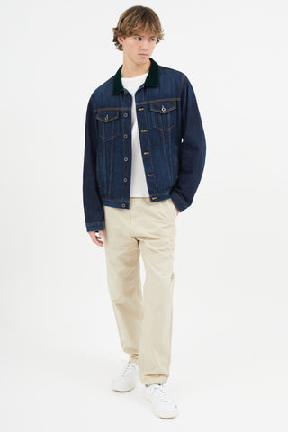 Burberry Blue 
Green Denim Jacket