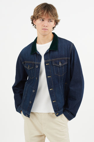 Burberry Blue 
Green Denim Jacket