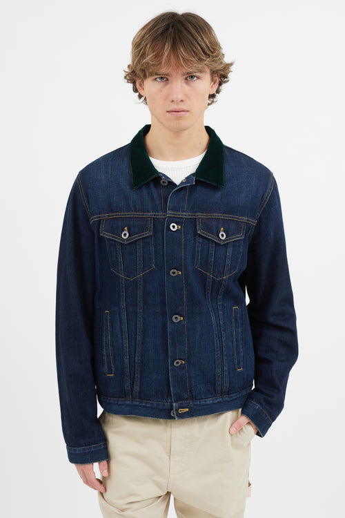 Burberry Blue 
Green Denim Jacket