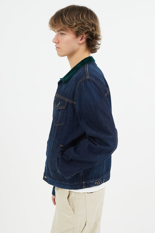 Burberry Blue 
Green Denim Jacket