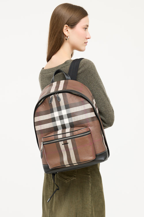 Burberry Brown 
Multicolour Jett Nova Check Backpack