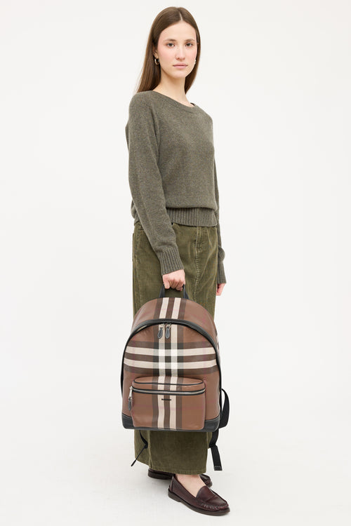 Burberry Brown 
Multicolour Jett Nova Check Backpack