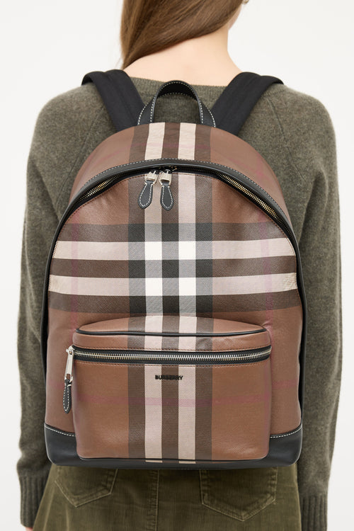 Burberry Brown 
Multicolour Jett Nova Check Backpack