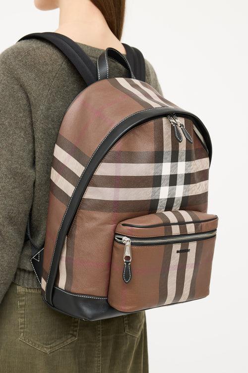 Burberry Brown 
Multicolour Jett Nova Check Backpack