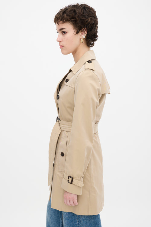 Burberry Brown Cotton Kensington Medium Trench Coat