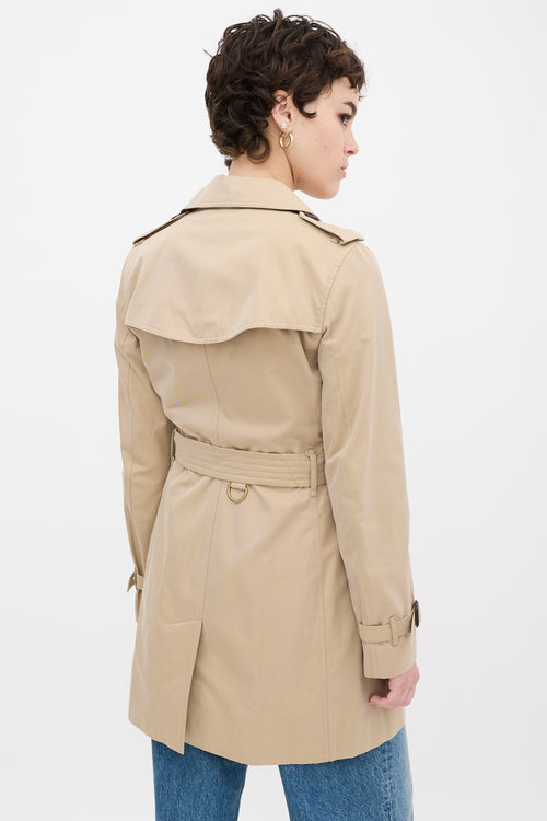 Burberry Brown Cotton Kensington Medium Trench Coat