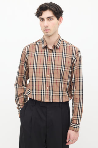 Burberry Brown 
Multi Nova Check Shirt