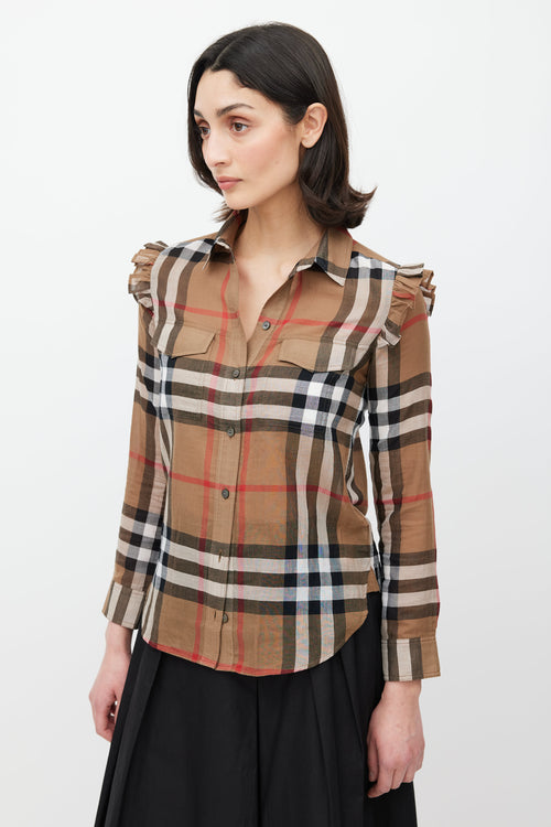 Burberry Brown 
Multicolour Nova Check Shirt