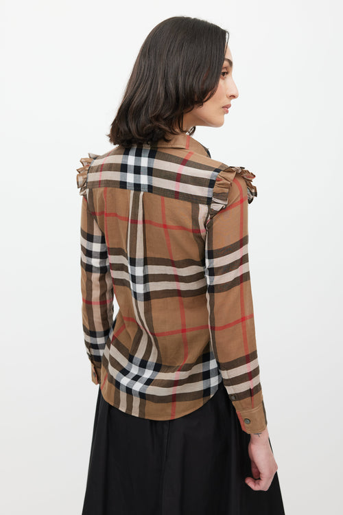 Burberry Brown 
Multicolour Nova Check Shirt