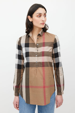 Burberry Brown 
Multicolour Nova Check Top